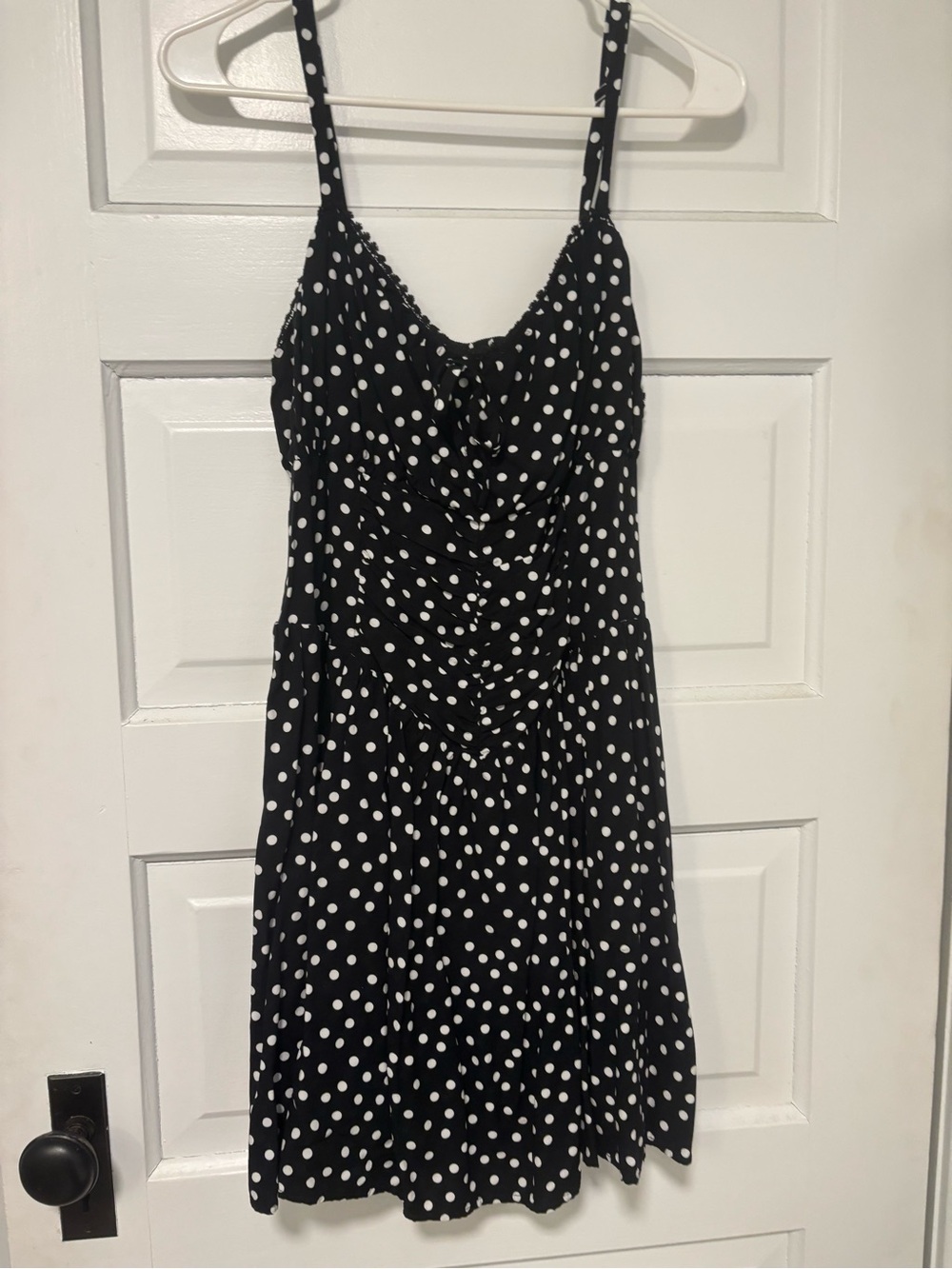 Wild Fable Black and White Polka Dot Spaghetti Strap Mini Dress